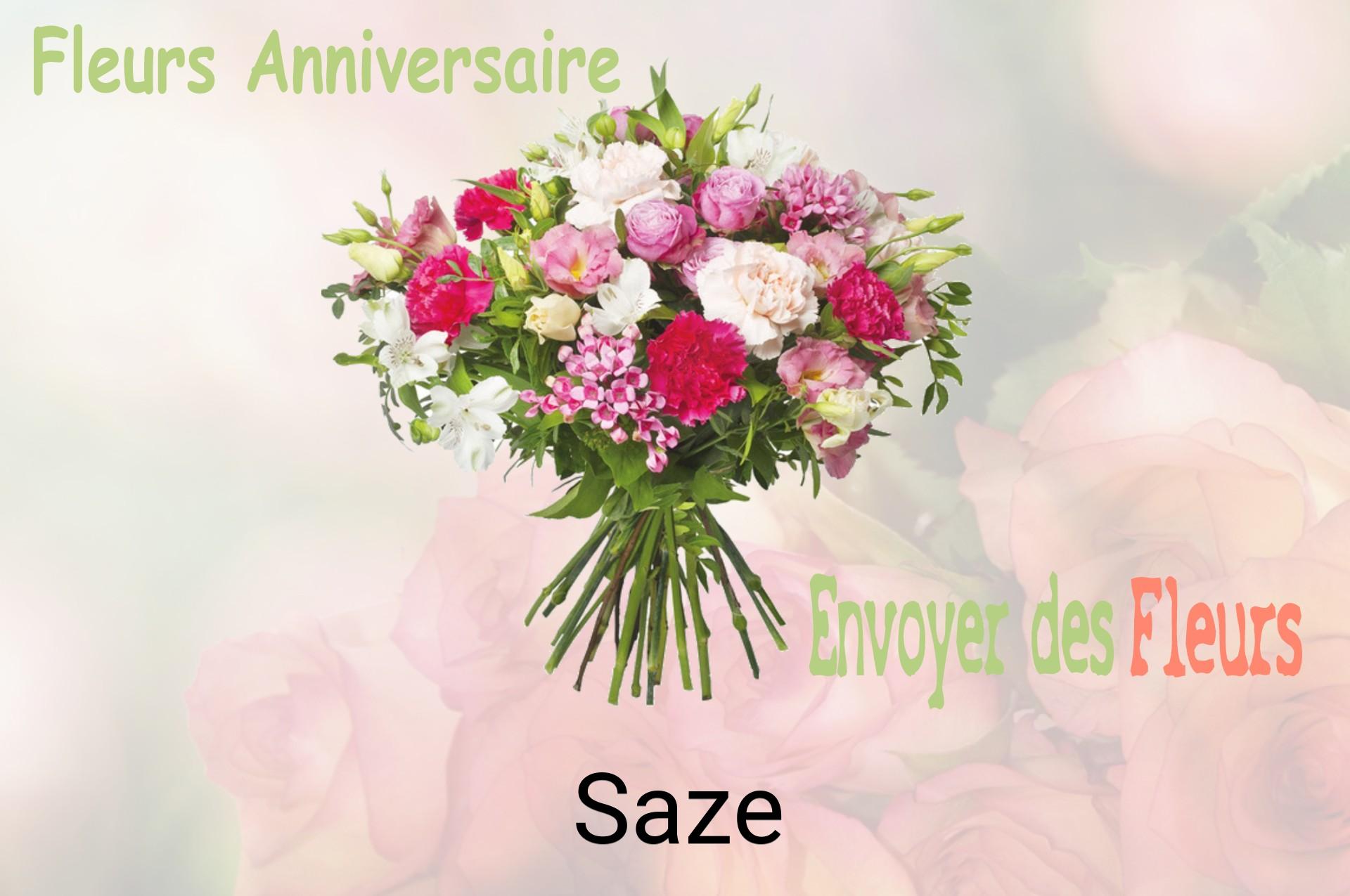 Bouquet de fleurs d’anniversaire livré à Saze